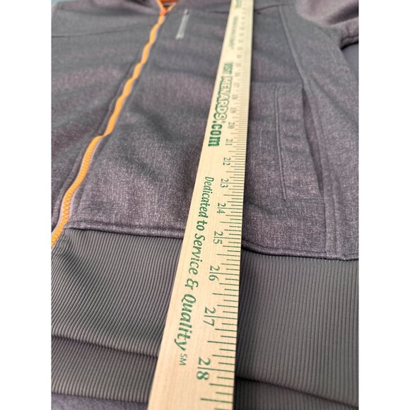 Billabong Mens Gray Hooded Full-Zip Jacket With Orange Accents Lightweight Polye - Picture 5 of 10